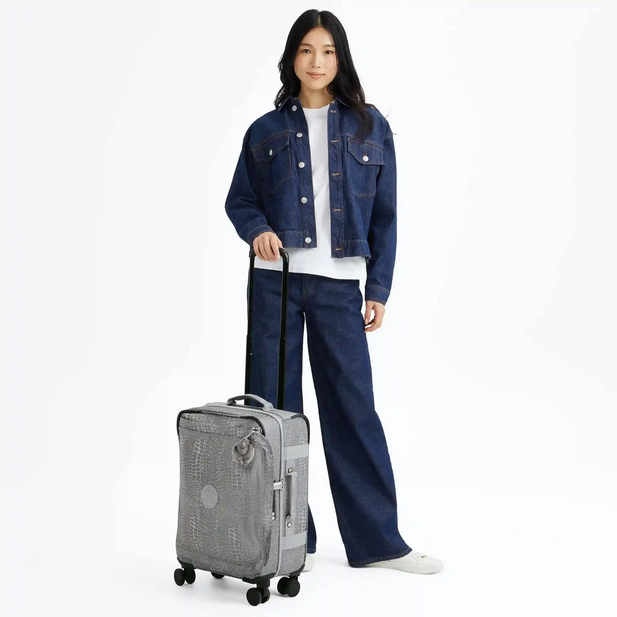 Spontaneous Small Metallic Rolling Luggage